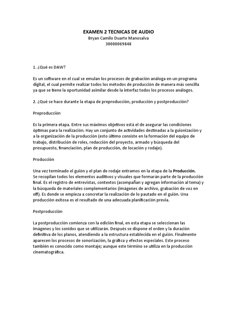 2 Tecnicas De Audio Final Pdf