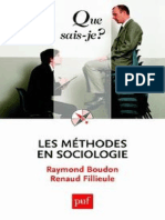 Les Methodes en Sociologie by Boudon, Raymond Fillieule, Renaud