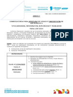 Convocatoria Junta Clasificación Secundaria 2024