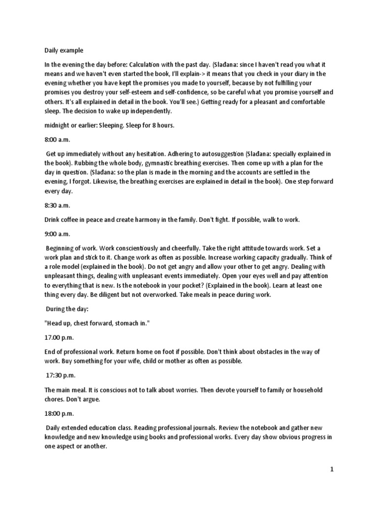 Daily Routine for Personal Growth | PDF | Psychology