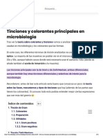 ? Tinciones y Colorantes Principales ? - Microbiología PDF