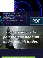 Importancia y Aplicacion de Ciencias Administrativas GN PDF