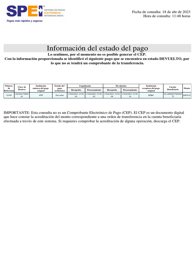 Reporte Estado de Pago PDF | PDF