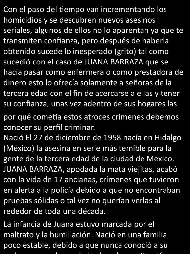 Juana Barraza | PDF