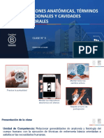 Clase N°3 - Posiciones Anatómicas, Términos Direccionales y Cavidades Corporales PDF