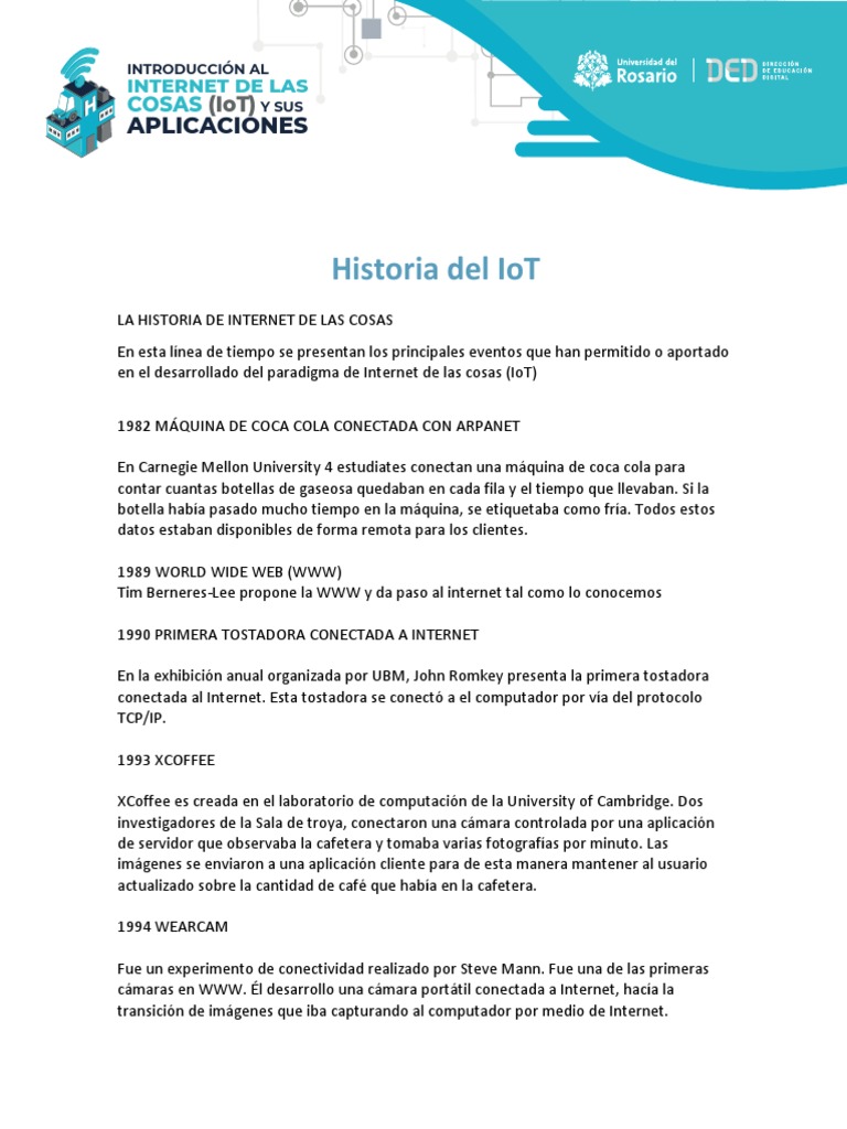 Historia del Internet de las Cosas | PDF