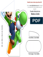 d291f Plantilla Centro de Mesa Super Mario Luigi y Yoshi