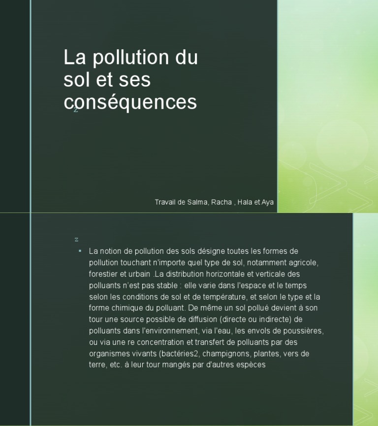 La Pollution Du Sol Et Ses Conséquences | PDF