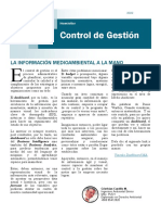 Newsletter Control de Gestión en Medio Ambiente Ver.01