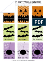 Halloween Gift Tags &amp Stickers
