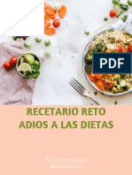 Menú, Recetario, Lista de Compras Adios A Las Dietas PDF