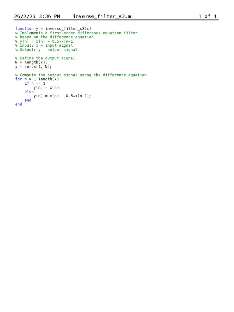 Inverse Filter s3 PDF PDF