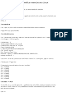 Comandos para Verificar Memória No Linux PDF