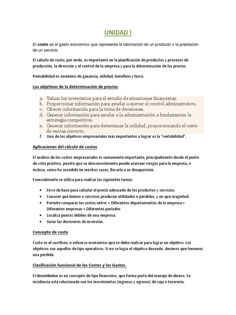 Cálculo y Clasificación de Costos Empresariales | PDF | Costo | Presupuesto
