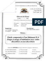 Etude comparative d’un bâtiment R+6 Etages à usage d’habitation avec voiles discrétisés et non discrétisés