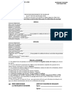 Fiche de Renseignement Mariage National PDF