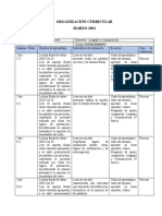 Organización Curricular LENGUAJE SEXTO MARZO 2021