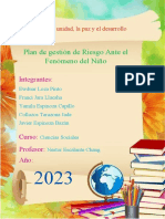 Plan de Gestión de Riesgo Ante El Fenómeno Del Niño: Integrantes