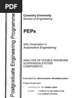 Analysis of Double Wishbone Suspension System Components
