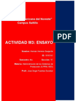 Actividad 1 M3 (Admón. de Los Sistemas de Producción (II-PRN-1003) ) (Por Hernán Herrera 4A IIS)