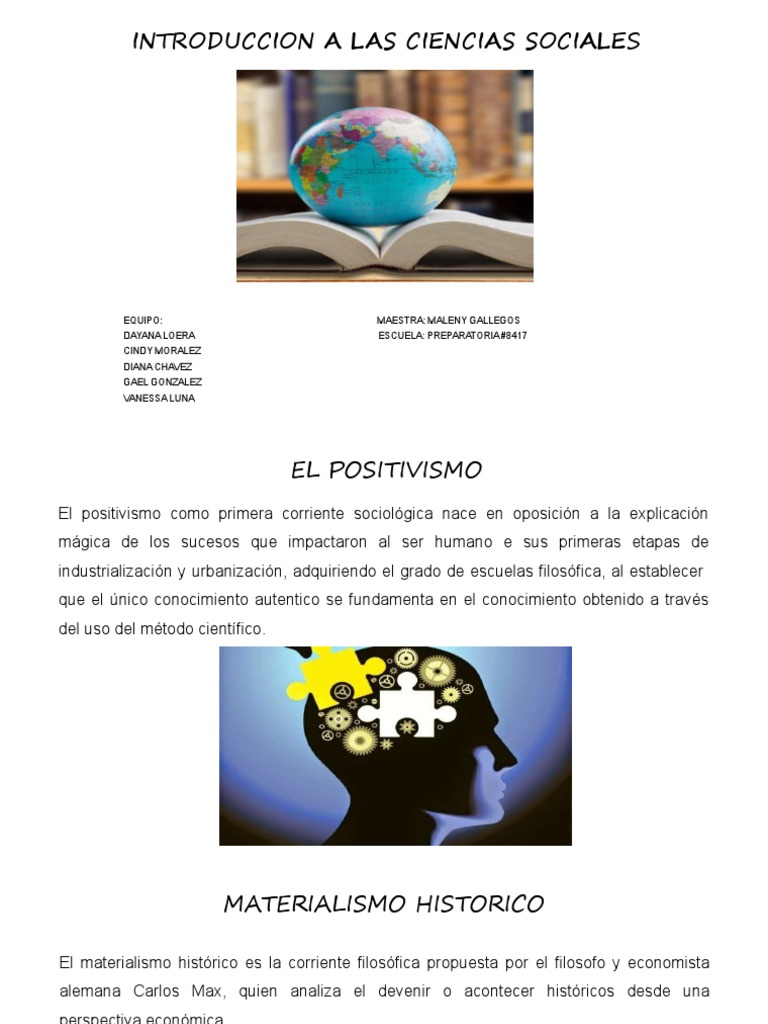 INTRODUCCION A LAS CIENCIAS SOCIALES-presentacion | PDF