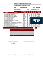 Instituto Tecnológico "Don Bosco" Boletín de Calificaciones - I-2023