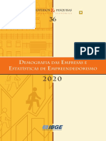 Empreendedorismo I - Texto 06 (Estatísticas IBGE 2020)