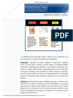 Lenguaje, Lengua y Habla PDF