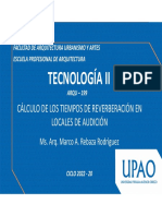 Clase 11 - Cálculo de Los Tiempos de Reverberacion en Locales de Audición PDF