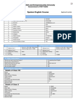 DSEU Spoken English Course Application