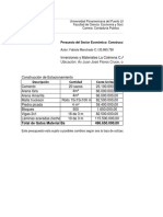 Presupuesto Sector Economico Construccion Fabiola Manchado PDF