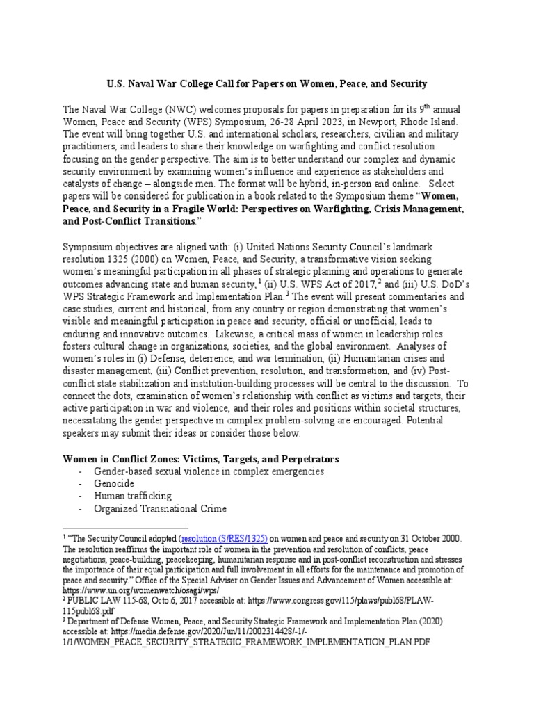 WPS Symposium 2023 Call For Papers PDF