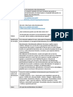 Actividades de Orientación Sobre Discriminación