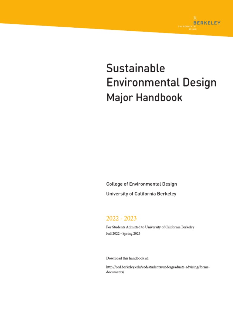 Sustainable Environmental Design Major Handbook 2022-23 (FL22-SP23 ...