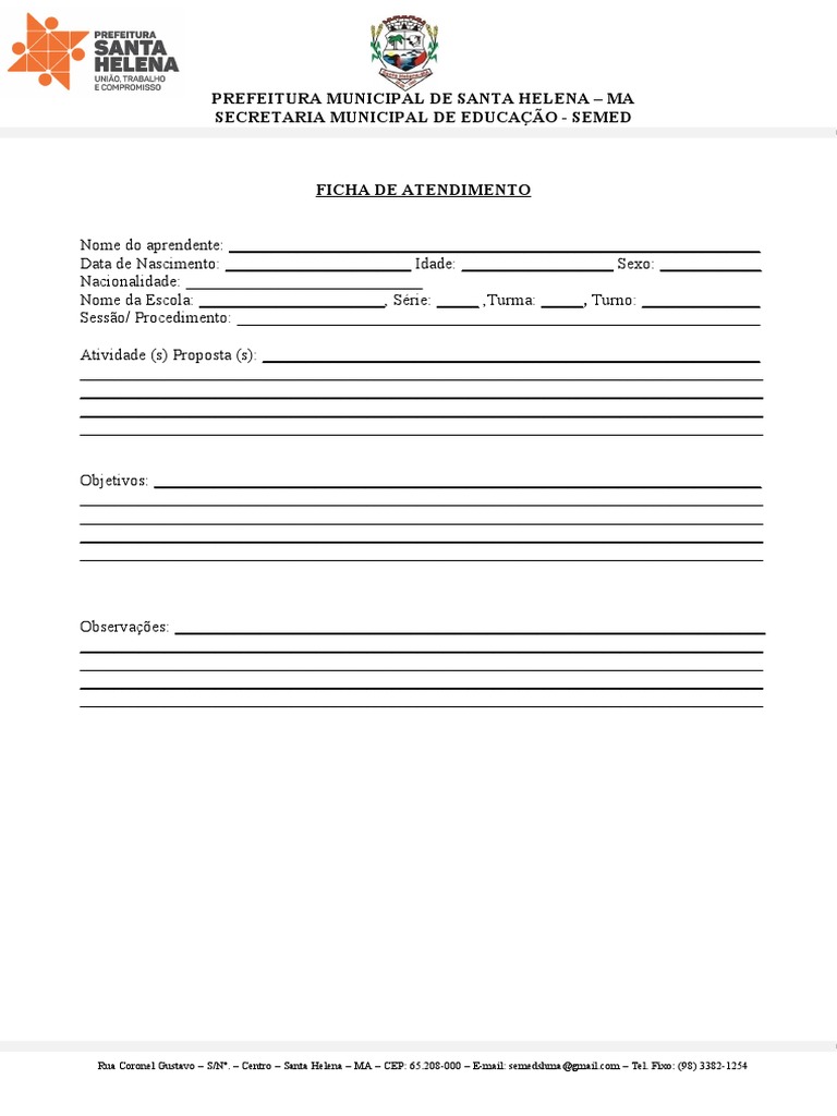 FICHA DE ATENDIMENTO PDF