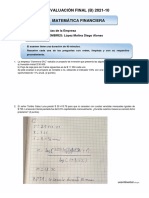 Evaluación final de Matemática Financiera 2021-10