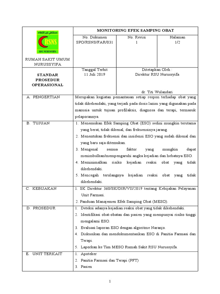 Monitoring efek samping obat pdf