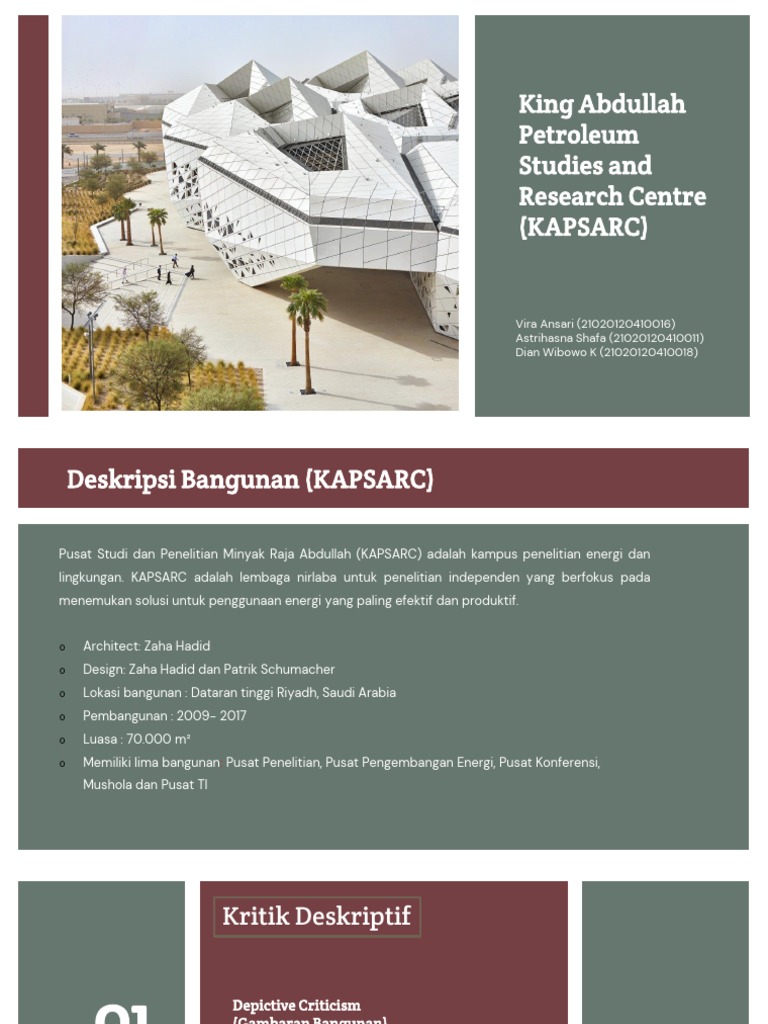 Desain dan Fungsi KAPSARC di Riyadh | PDF