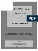 Maths Class X Question Bank For Term I