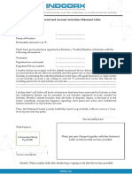 Reset Password and Account Activation Statement Letter PDF