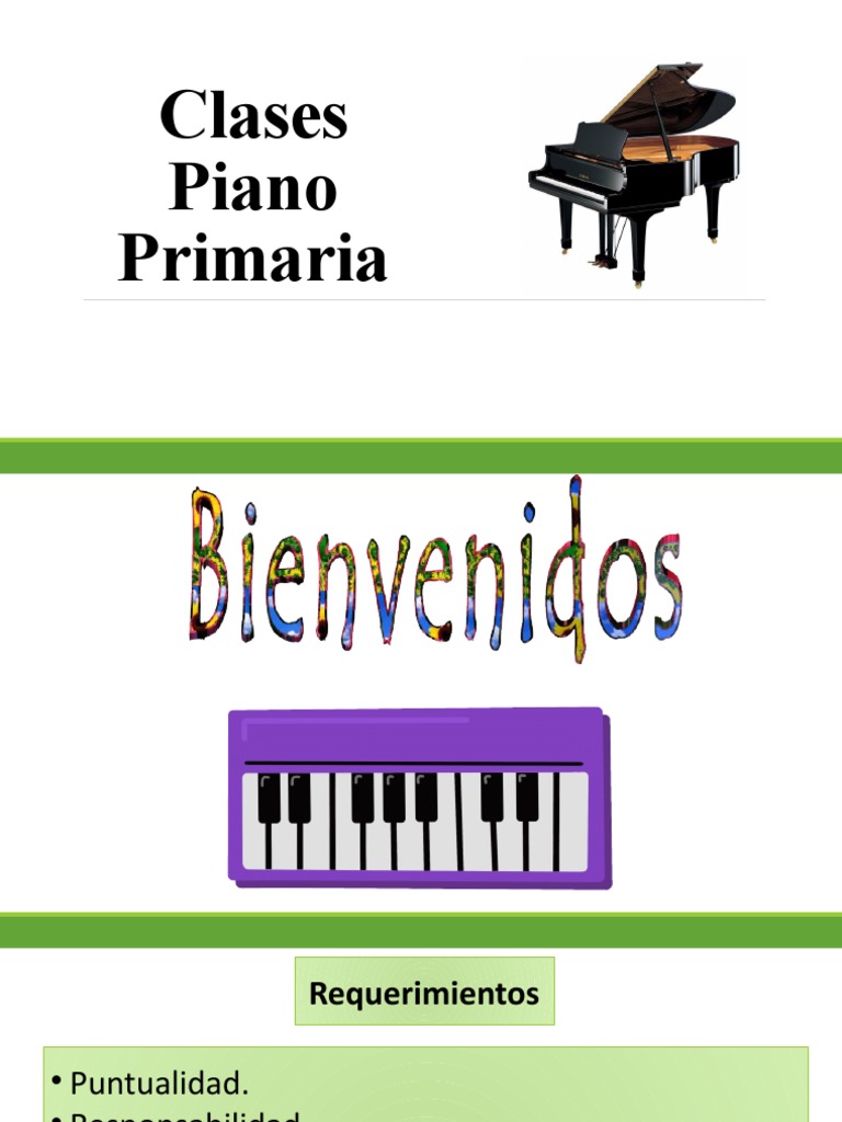 Clases Piano Primaria - Primera Clase | PDF