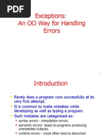 Exceptions: An OO Way For Handling Errors