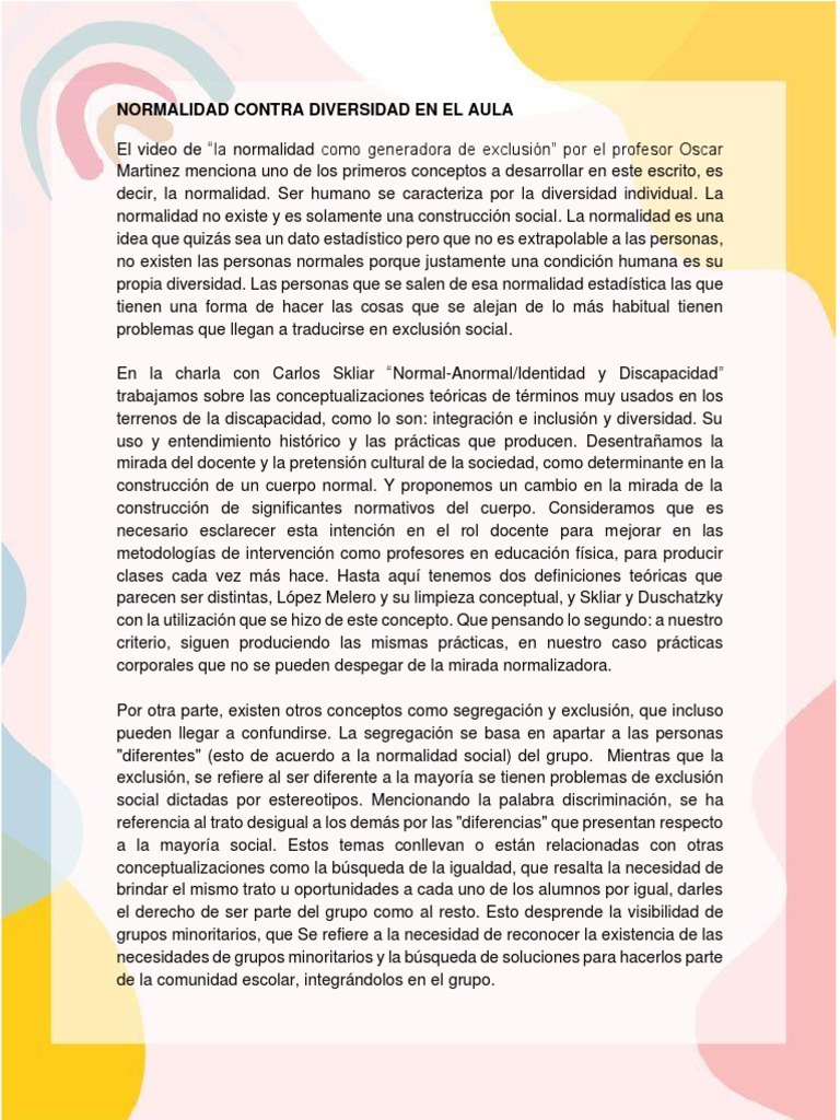 Diversidad en El Aula | PDF