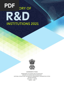 DST - Gov.in R & D Directory 2021 PDF