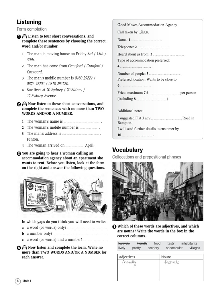 Complete ielts 4 5 unit 1 vocabulary and speaking part 1 pdf