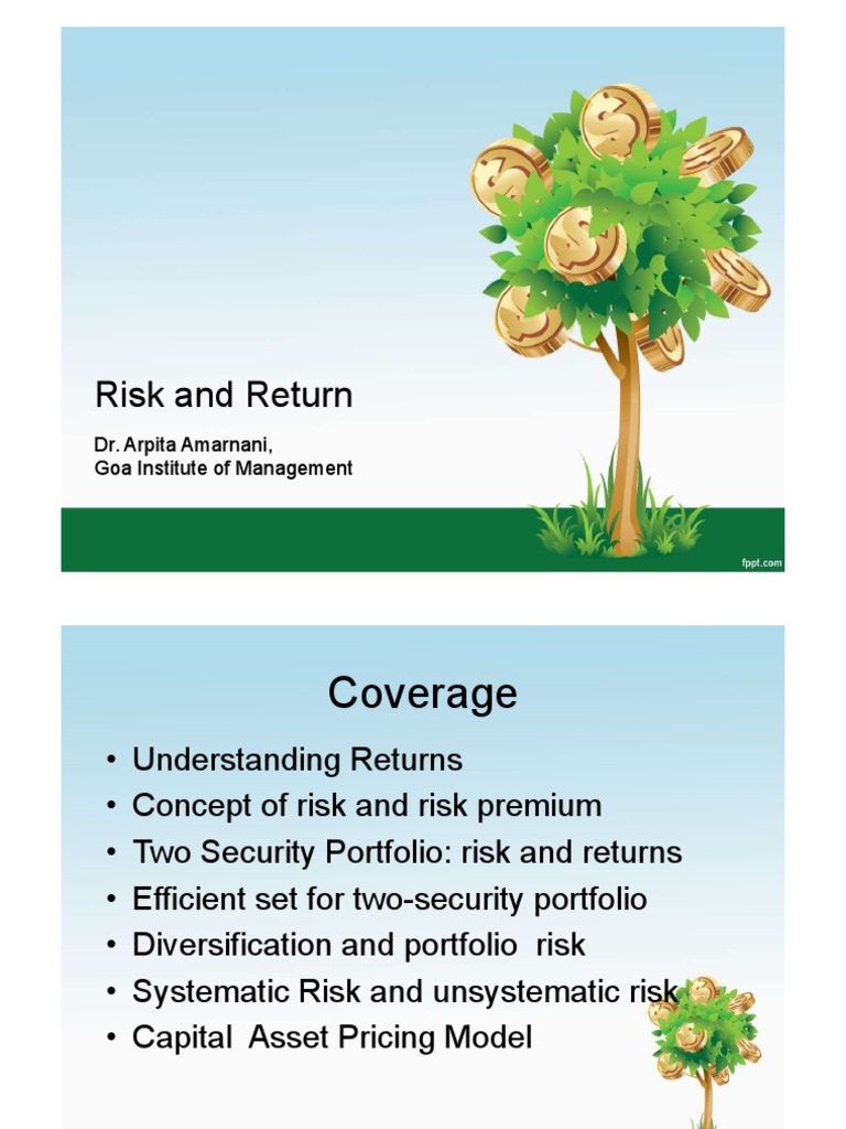 Risk And Return 1 Pdf Pdf