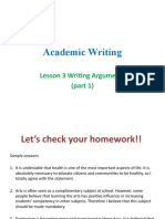 Lesson 3  Writing Arguments ()part 1