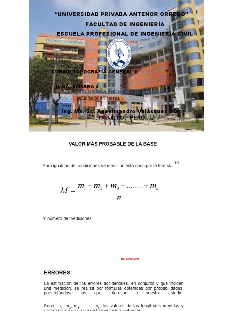 Valor y Error Probable en Topografía | PDF