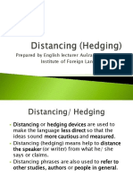 Distancing (Hedging)