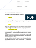 Procedimiento Auditoria Interna